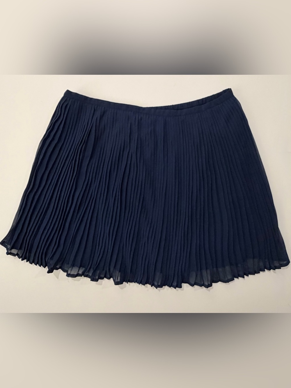 American Rag Navy Pleated Mini Skirt Size Large NWT